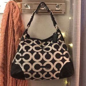 Retro Coach Purse Silky Blue Interior